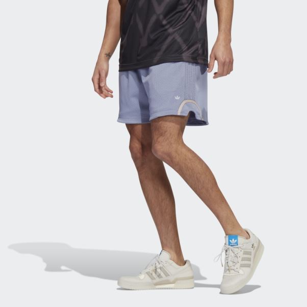 Short De Basketball Violet Argent Adidas