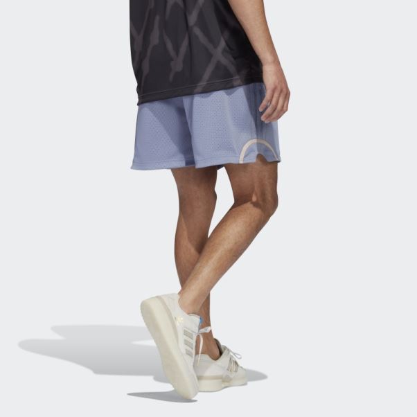 Short De Basketball Violet Argent Adidas