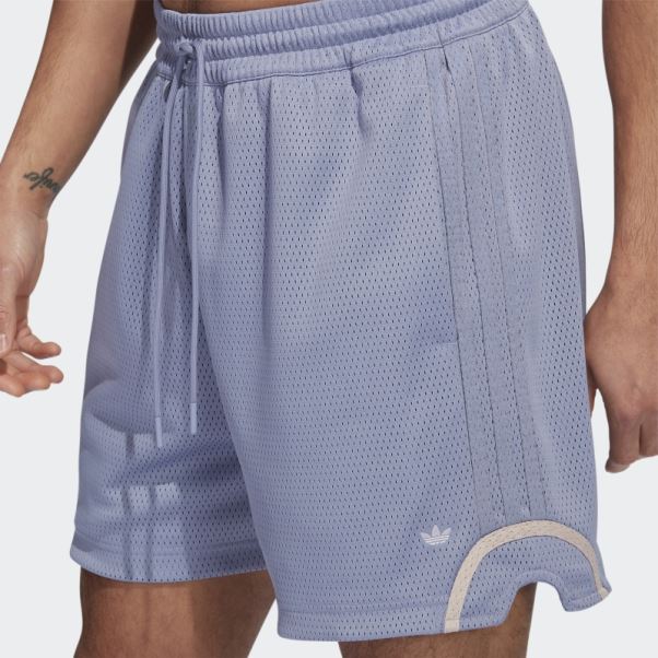 Short De Basketball Violet Argent Adidas