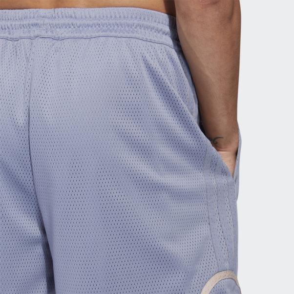 Short De Basketball Violet Argent Adidas