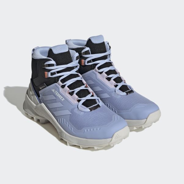Chaussures De Randonnée Bleu Terrex Swift R3 Mid Gore-tex Adidas