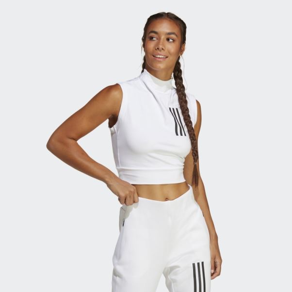 Mission Victory Haut Court Sans Manches Adidas Blanc
