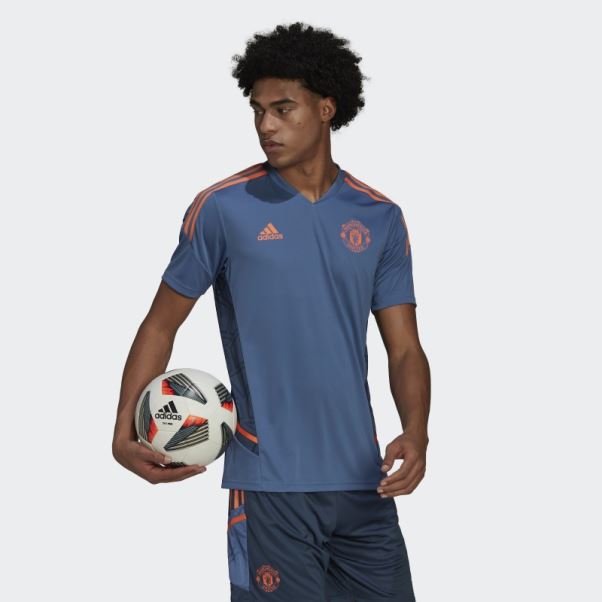 Maillot D'entrainement Manchester United Condivo 22 Bleu Adidas