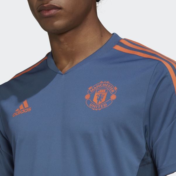 Maillot D'entrainement Manchester United Condivo 22 Bleu Adidas