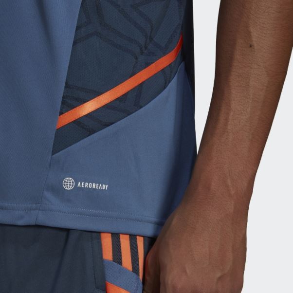 Maillot D'entrainement Manchester United Condivo 22 Bleu Adidas