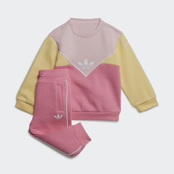 Ensemble Adicolor Crew Rose Adidas