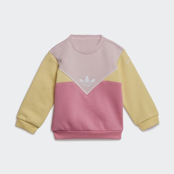 Ensemble Adicolor Crew Rose Adidas