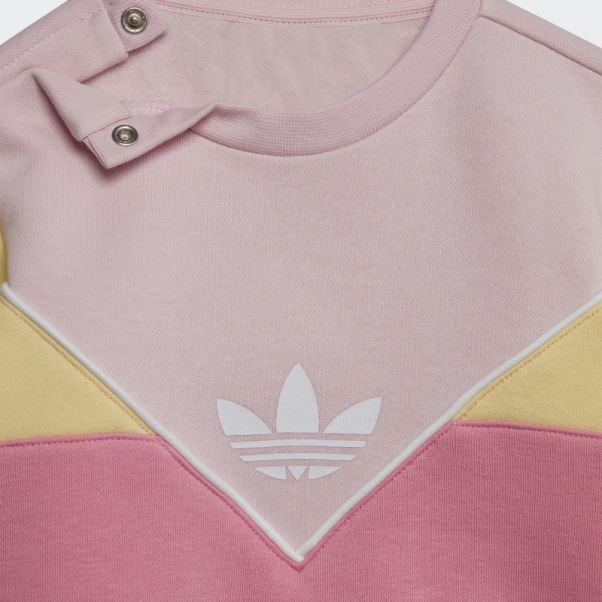 Ensemble Adicolor Crew Rose Adidas