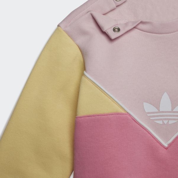 Ensemble Adicolor Crew Rose Adidas