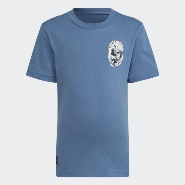 Tee Shirt Disney Mickey Et Ses Amis Adidas Bleu Altéré