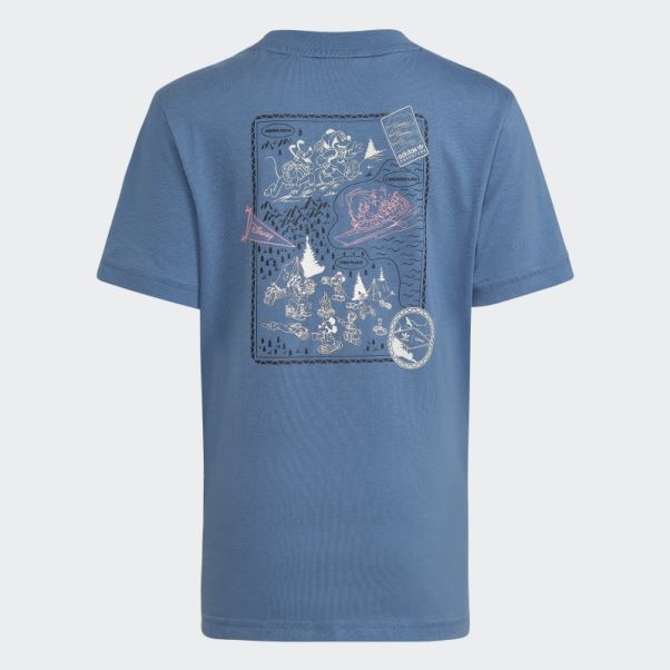 Tee Shirt Disney Mickey Et Ses Amis Adidas Bleu Altéré