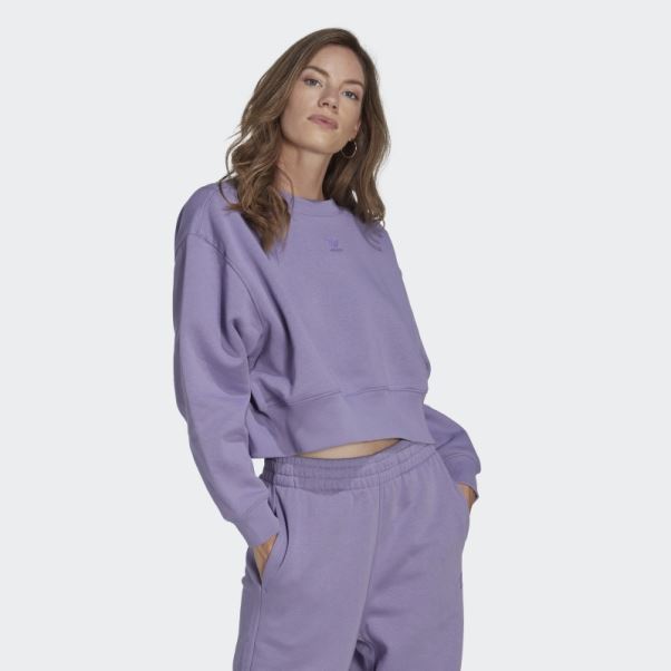 Sweat Adidas Lilas Adicolor Essentials Crew