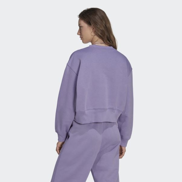 Sweat Adidas Lilas Adicolor Essentials Crew