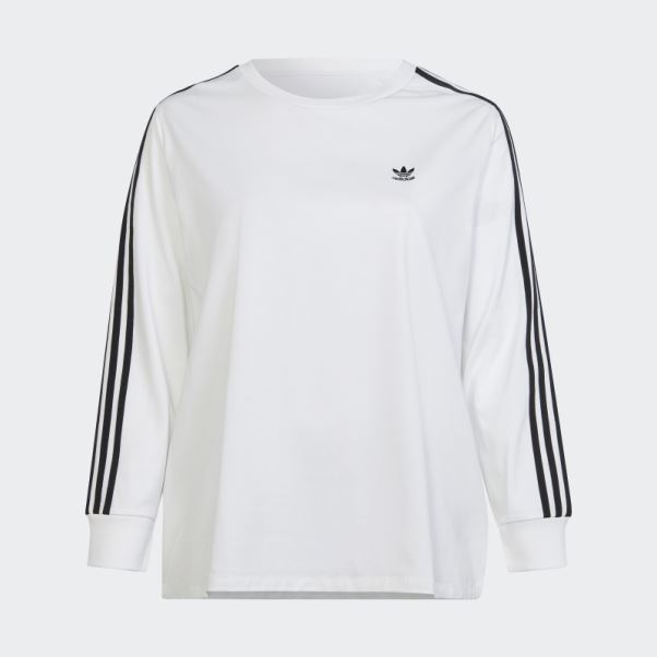 T-shirt à Manches Longues Adidas Adicolor Classics Blanc (grande Taille)