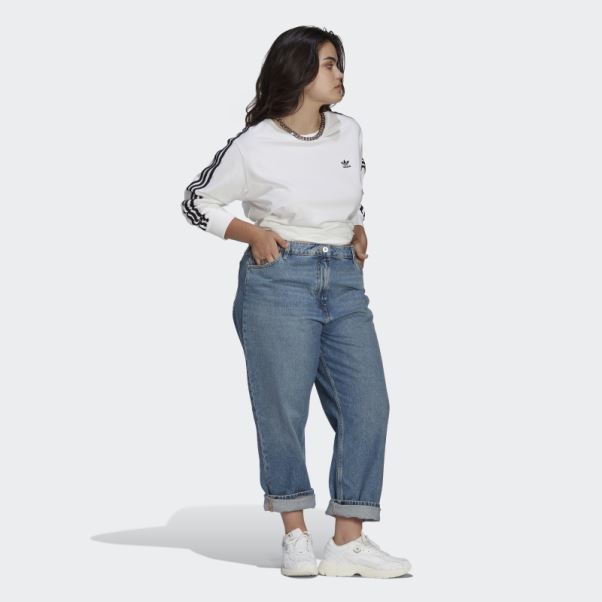 T-shirt à Manches Longues Adidas Adicolor Classics Blanc (grande Taille)
