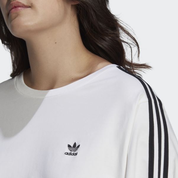 T-shirt à Manches Longues Adidas Adicolor Classics Blanc (grande Taille)