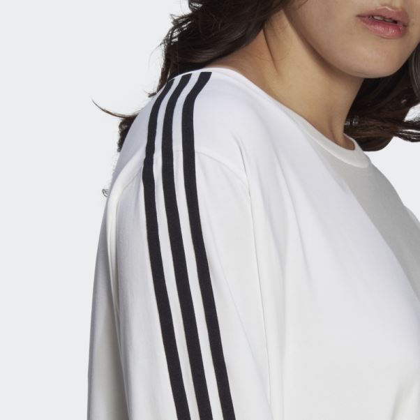 T-shirt à Manches Longues Adidas Adicolor Classics Blanc (grande Taille)