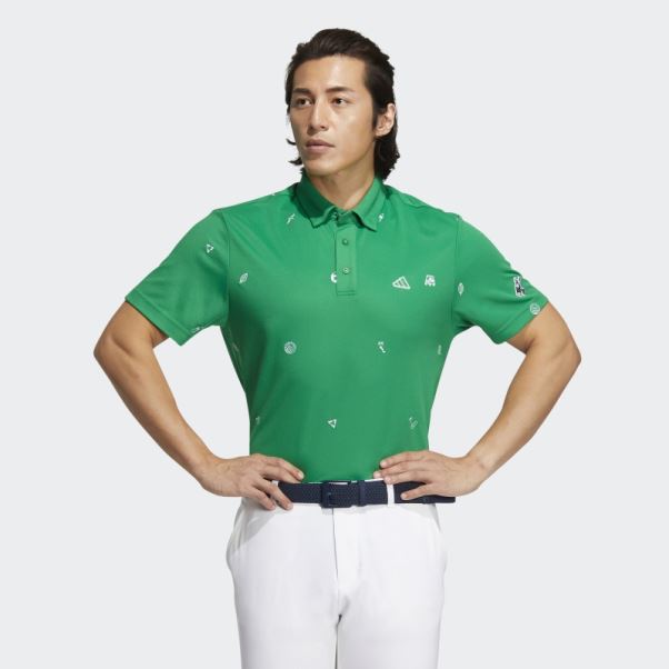 Polo Adidas Play Green Monogram Vert