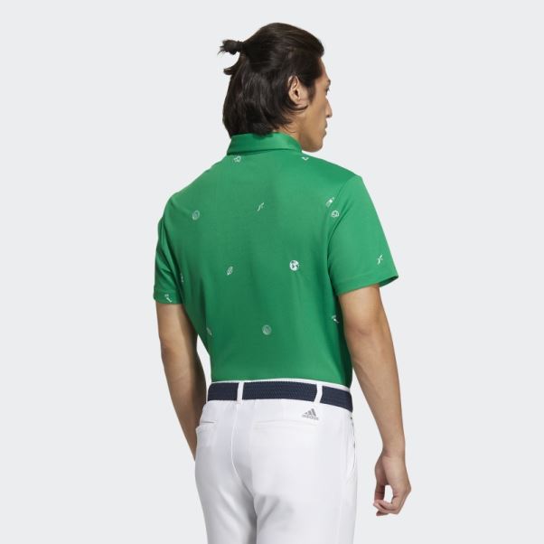 Polo Adidas Play Green Monogram Vert
