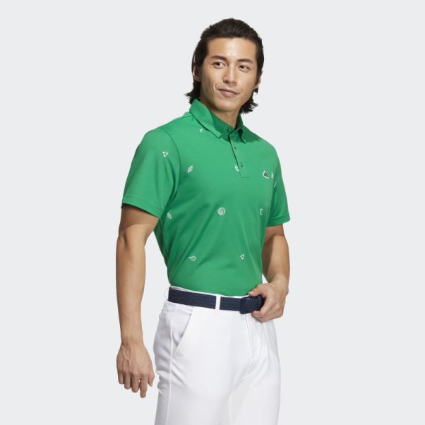 Polo Adidas Play Green Monogram Vert
