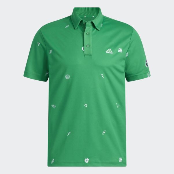 Polo Adidas Play Green Monogram Vert