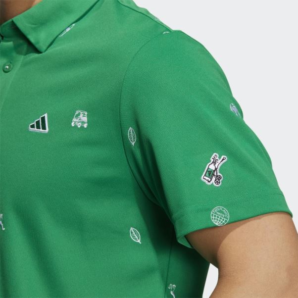 Polo Adidas Play Green Monogram Vert