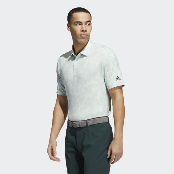 Polo Adidas Vert à Imprimé Prisma