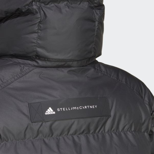 Adidas By Stella Mccartney Veste D'hiver Longue Matelassée Noir