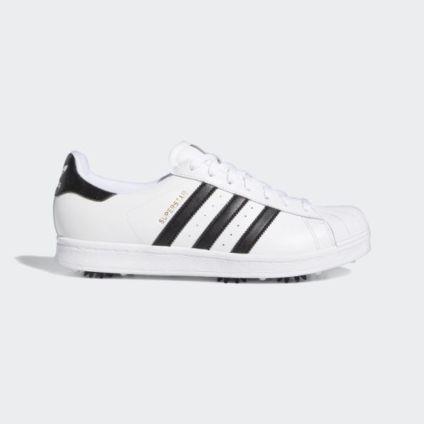 Adidas Golf Superstar Chaussures à Pointes Blanches
