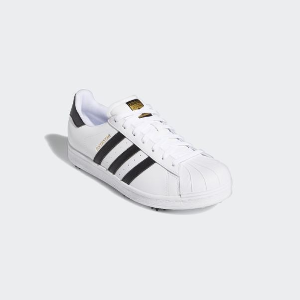 Adidas Golf Superstar Chaussures à Pointes Blanches