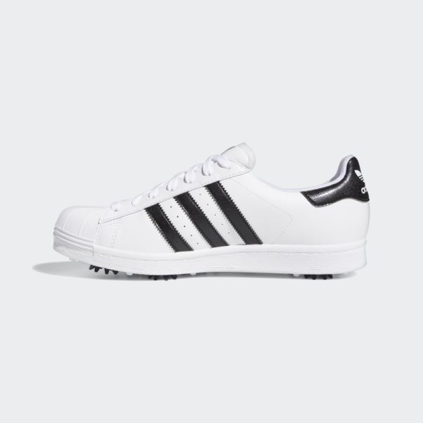 Adidas Golf Superstar Chaussures à Pointes Blanches