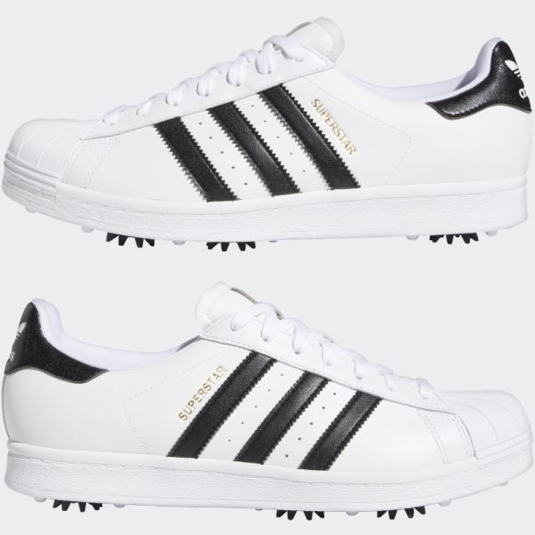 Adidas Golf Superstar Chaussures à Pointes Blanches