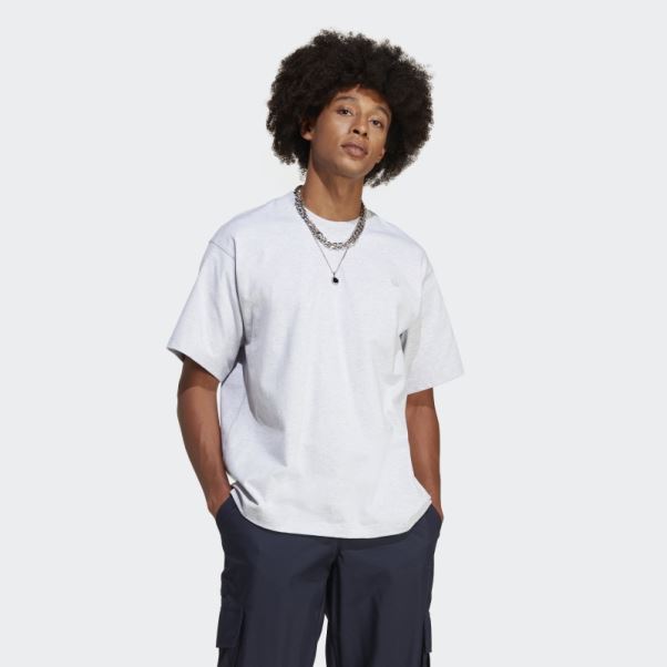T-shirt Adidas Adicolor Contempo Gris Clair Chiné