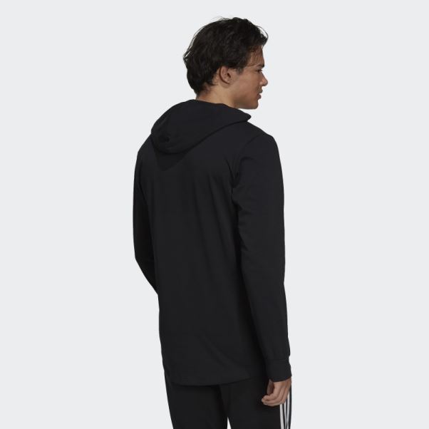 Sweat à Capuche Logo Essentials Noir Adidas