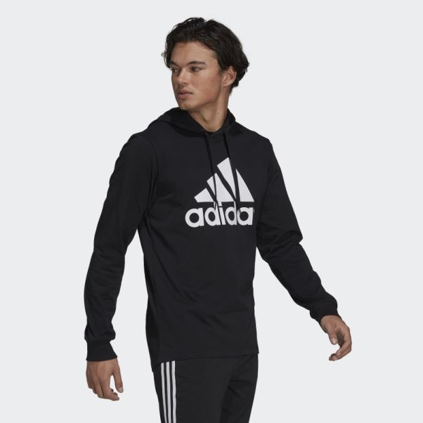 Sweat à Capuche Logo Essentials Noir Adidas