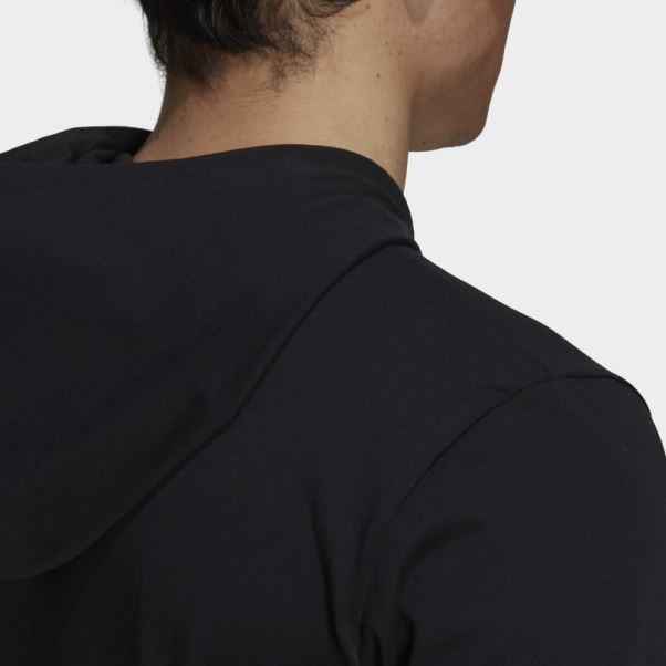 Sweat à Capuche Logo Essentials Noir Adidas