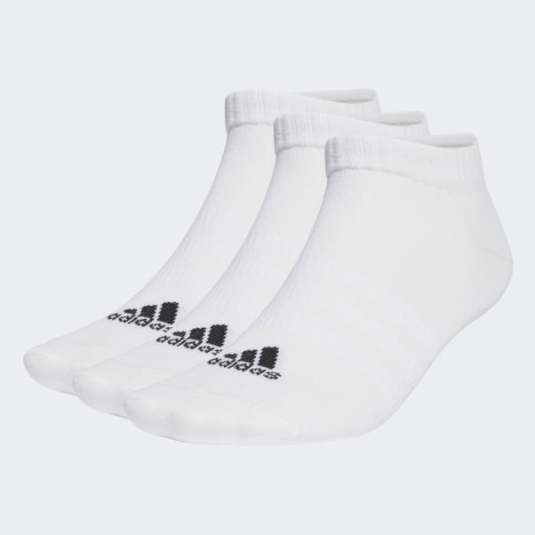 Chaussettes Basses Sportswear Fines Et Légères 3 Paires Adidas Blanc