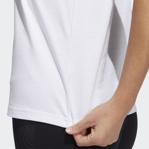 Monde De La Mode Blanche De T-shirt De Course Adidas