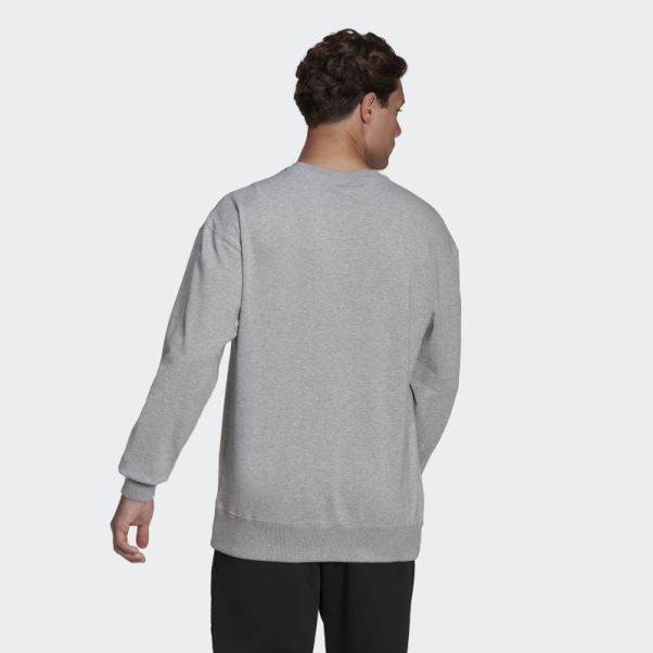 Sweat Adidas Essentials Feelvivid Drop Shoulder Gris Moyen
