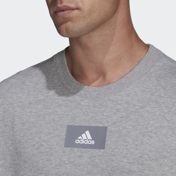 Sweat Adidas Essentials Feelvivid Drop Shoulder Gris Moyen