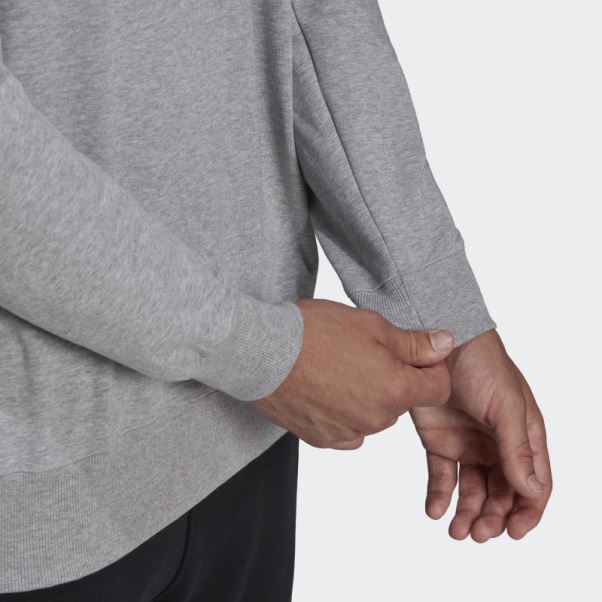 Sweat Adidas Essentials Feelvivid Drop Shoulder Gris Moyen