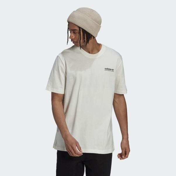 Adidas Aventure Montagne Dos T-shirt Blanc Chaud
