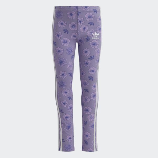 Sweat à Capuche Allongé Zippé à Fleurs Adidas Lilas