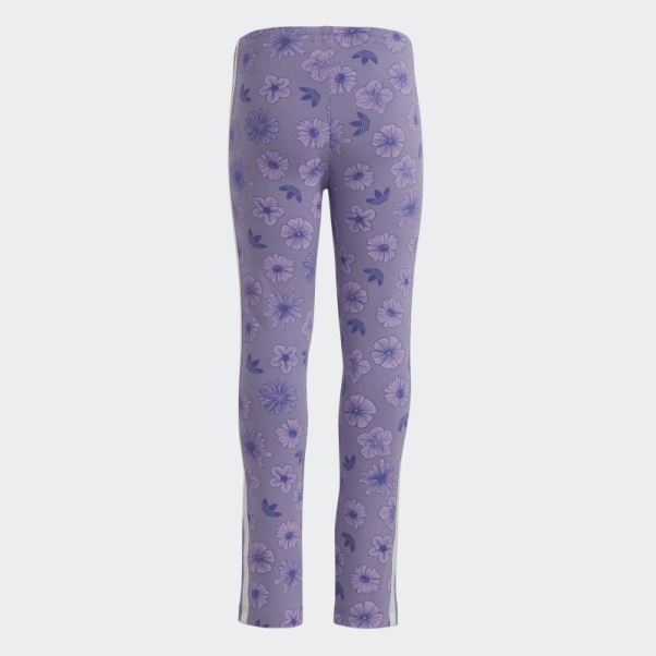 Sweat à Capuche Allongé Zippé à Fleurs Adidas Lilas