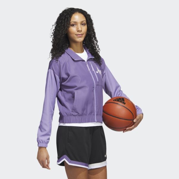 Veste Tech Violette Candace Parker Royal Adidas