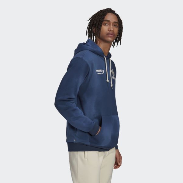 Sweat à Capuche Graphique Mellow Ride Club Adidas Bleu Marine