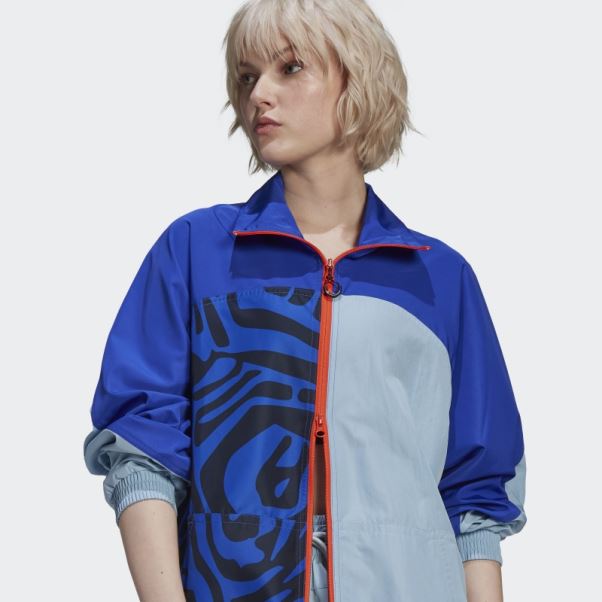 Arctic Blue Hot Adidas By Stella Mccartney Haut De Survêtement Color Block