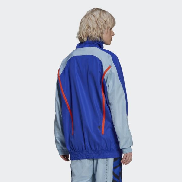 Arctic Blue Hot Adidas By Stella Mccartney Haut De Survêtement Color Block