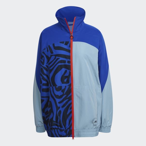 Arctic Blue Hot Adidas By Stella Mccartney Haut De Survêtement Color Block