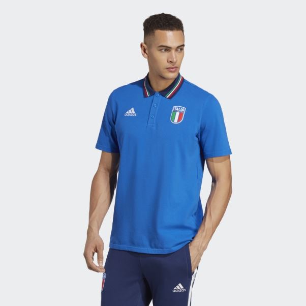 Polo Adidas Bleu Italie